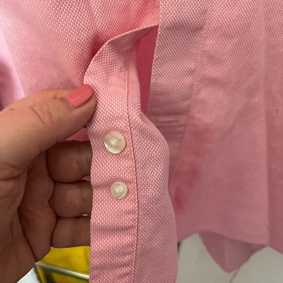 Johnston & Murphy Men's Pink Woven Cotton Tailored Fit Button Down Shirt Mens XL - Picture 5 of 9